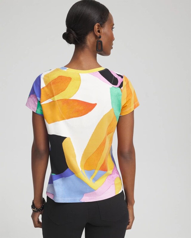 Floral V-neck Perfect Tee - image 3